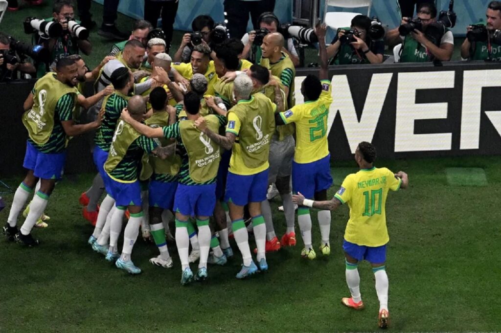 Radość reprezentacji Brazylii