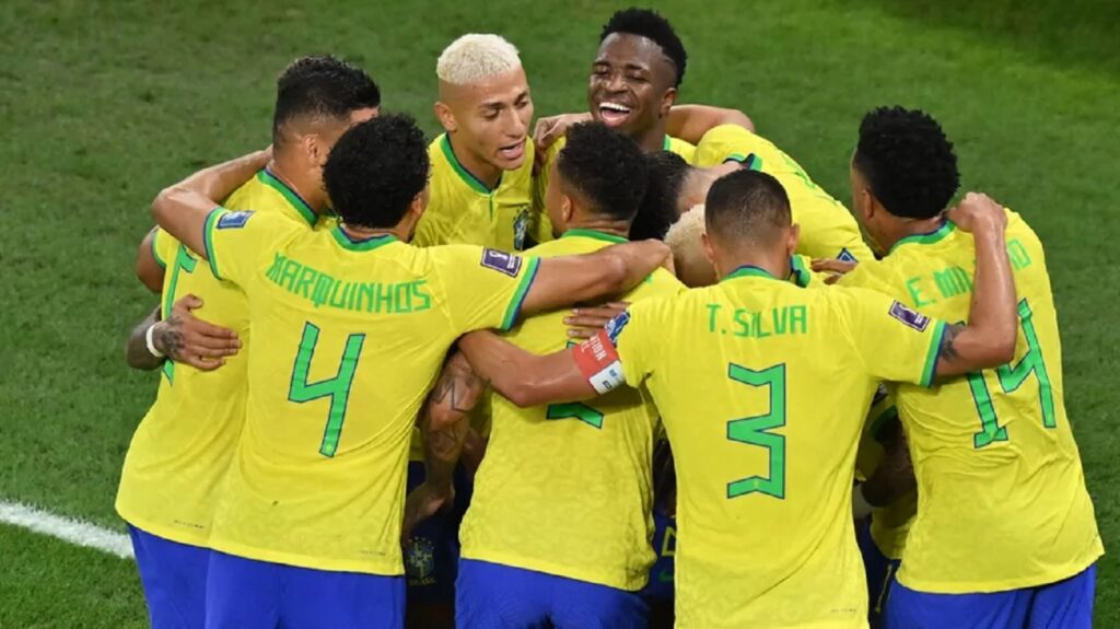Radość reprezentacji Brazylii